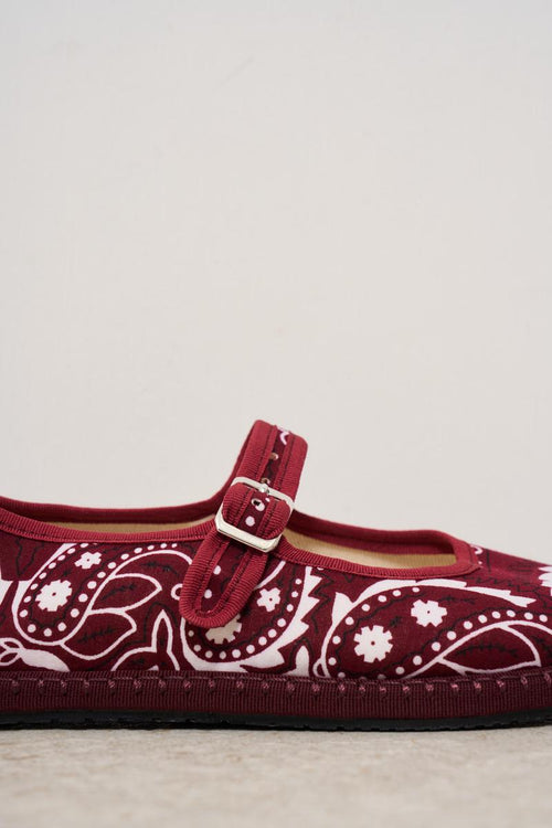 Ballerine donna fantasia bandana bordeaux - 2