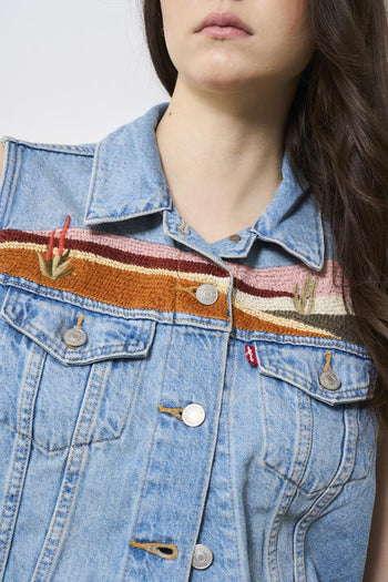 Women's denim vest - 3
