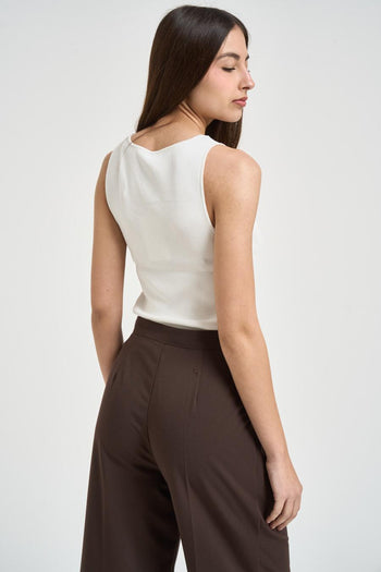 Top donna con dettaglio bianco - 3