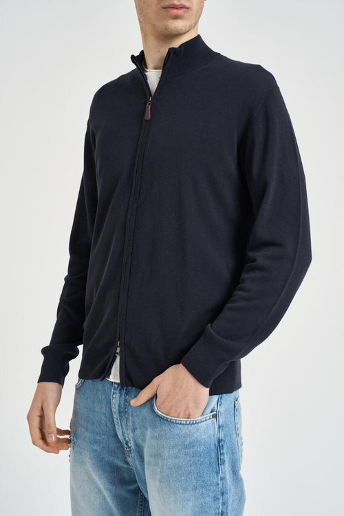 Maglia uomo fullzip blu notte - 2