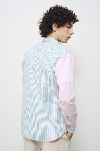 Camicia uomo a righe multicolor - 4