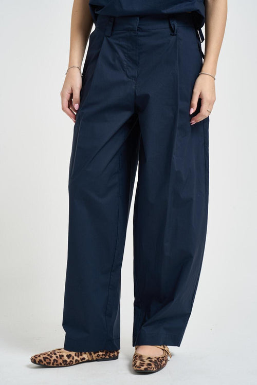 Pantalone donna balloon blu - 1