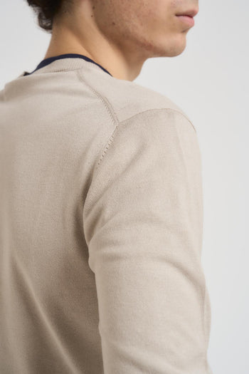 Maglia uomo girocollo beige - 5