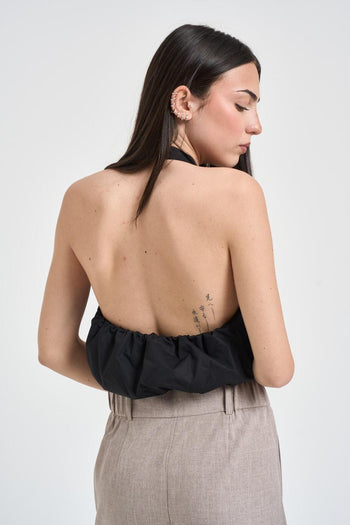 Top donna a palloncino nero - 4