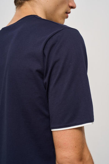 T-shirt uomo girocollo blu - 6