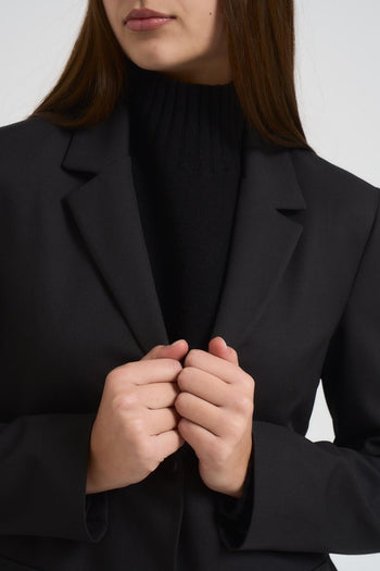 Giacca donna monopetto nera - 3