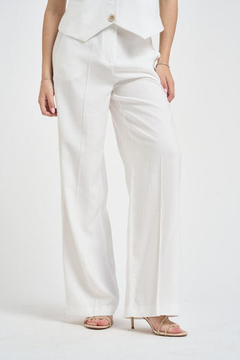Abito con gilet e pantalone bianco - 7