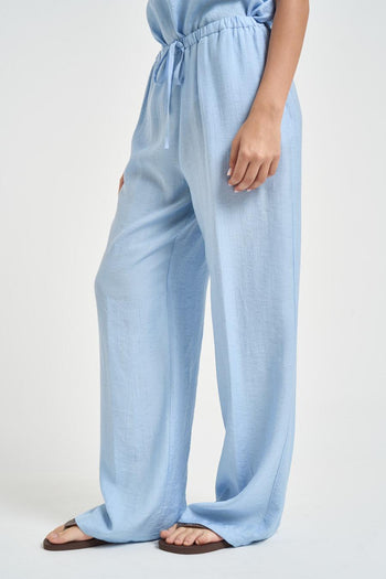 Pantalone donna gamba dritta celeste - 3