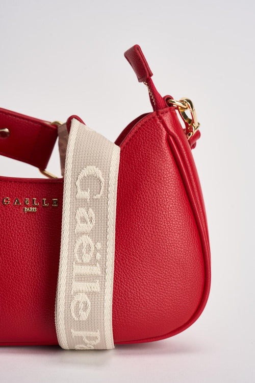 Borsa donna a tracolla in ecopelle rossa - 2