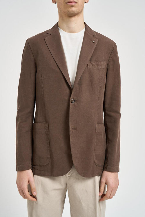 Giacca uomo in cotone marrone - 2