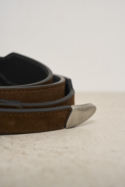 Women's brown suede belt - 2