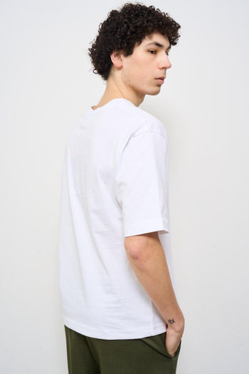 T-shirt uomo girocollo bianca - 3