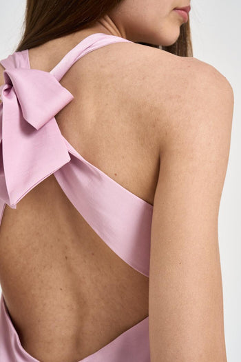 Abito lungo donna rosa - 6
