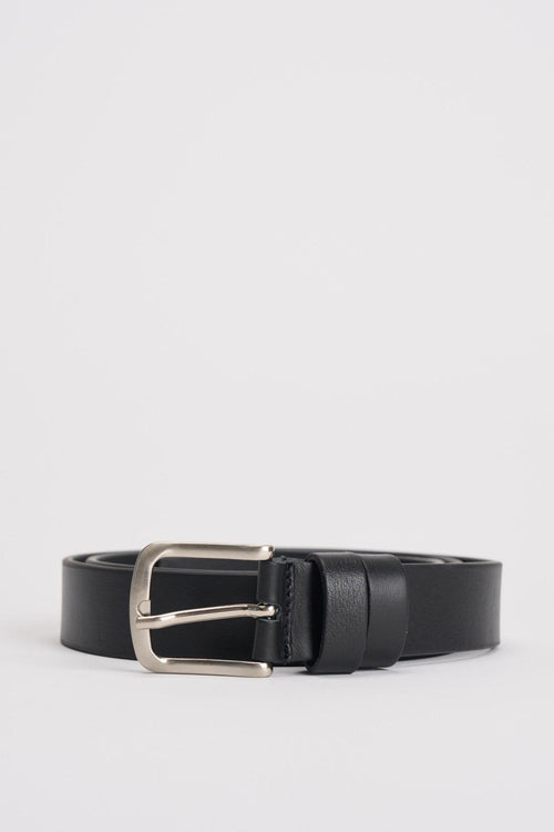 Cintura uomo in pelle nera