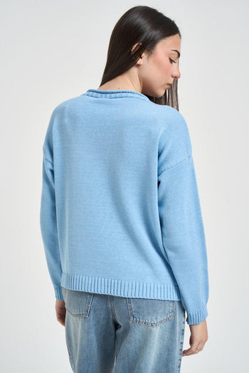 Maglia donna celeste - 3
