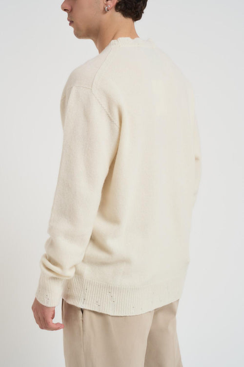 Maglia uomo girocollo panna - 2