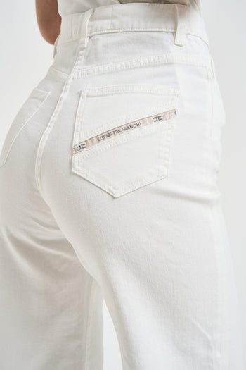 Jeans donna a zampa bianchi - 4