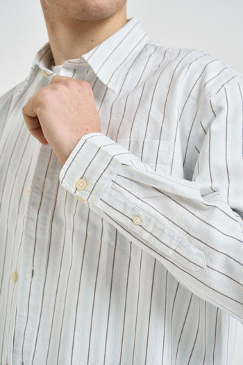 Camicia uomo a righe bianca - 4