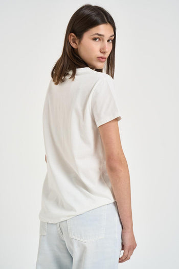 T-shirt donna girocollo bianca - 4