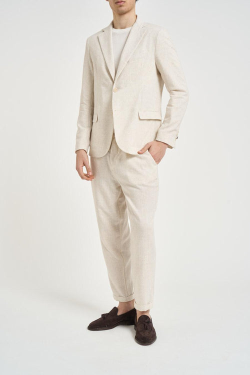 Giacca uomo monopetto panna