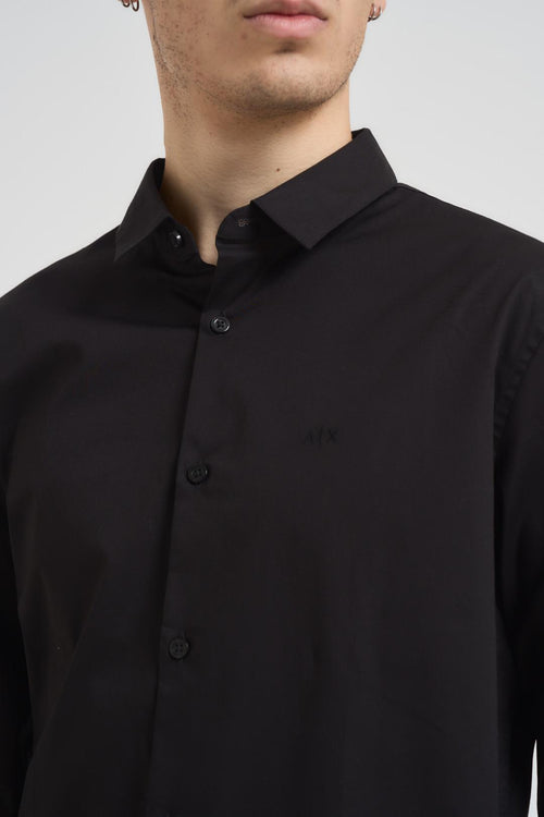 Camicia uomo manica lunga nera - 2