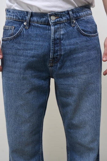 Jeans uomo straight denim medio - 5