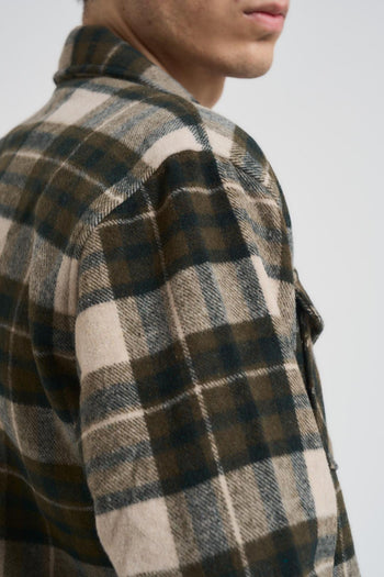 Camicia uomo a quadri verde - 7