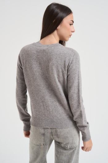 Set cardigan donna e t-shirt grigio - 4