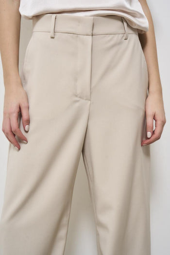 Women's cream palazzo trousers - 5