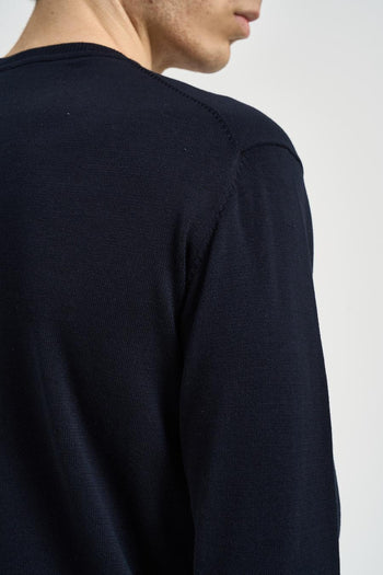 Maglia uomo girocollo blu - 4
