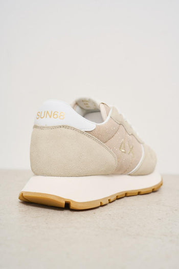 Sneakers donna beige e oro - 5