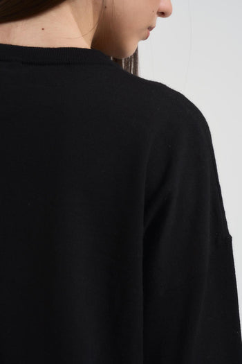 Maglia donna girocollo nera - 6