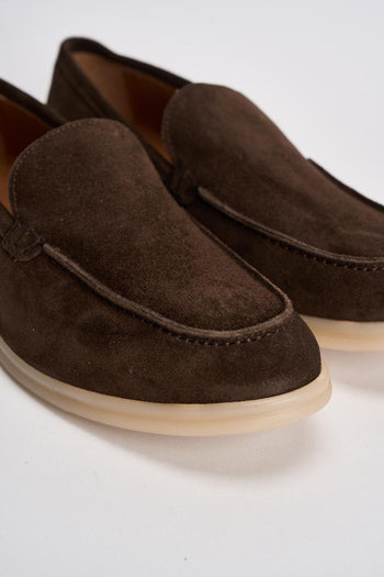 Mocassino uomo in suede testa di moro - 4