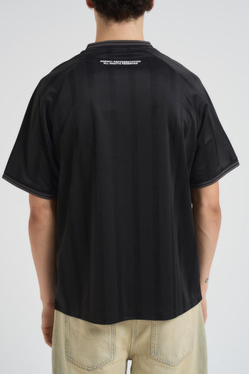 T-shirt uomo girocollo in jersey nera - 4