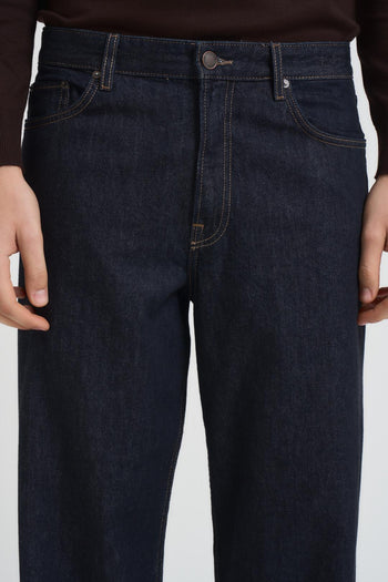 Jeans uomo wide fit denim scuro - 4