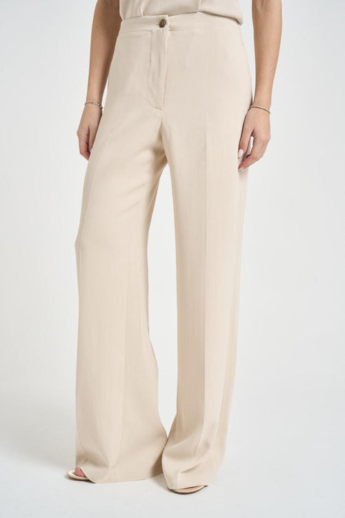 Pantalone donna a palazzo panna - 2
