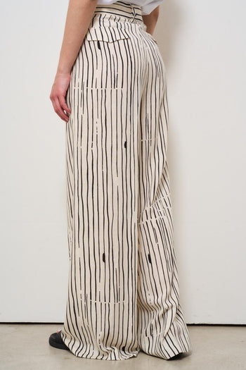Pantalone donna a palazzo a righe - 5