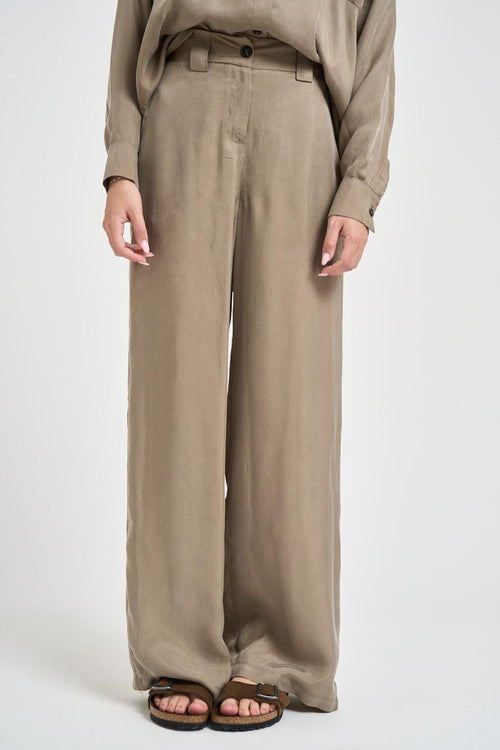 Pantalone donna palazzo tortora - 2