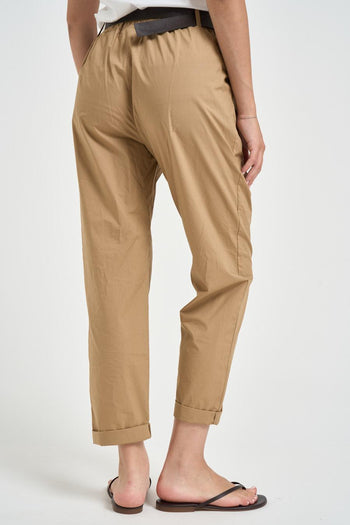 Pantalone donna a gamba dritta beige - 5