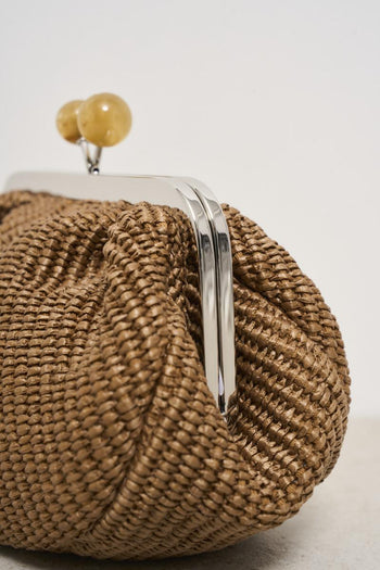 Brown Braided Shoulder Bag Women's Clutch - 4