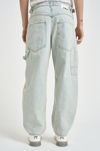Jeans uomo ampio in denim chiaro - 3