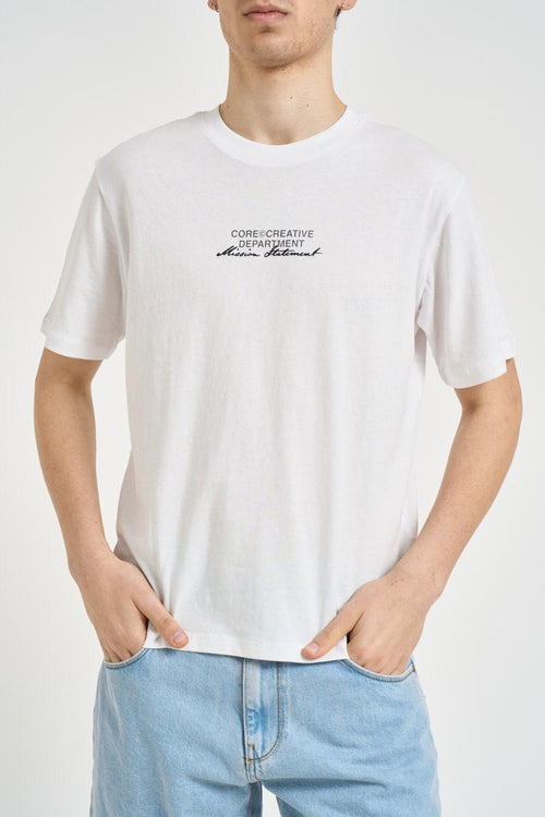 T-shirt uomo con stampa bianca