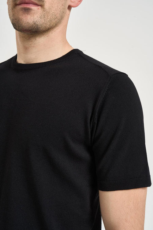 T-shirt uomo in maglia nera - 2