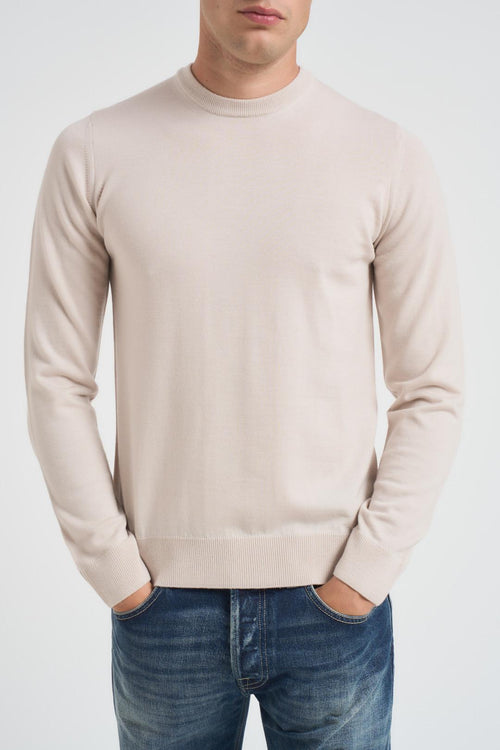 Girocollo uomo in lana stucco - 2