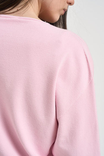 Cardigan donna cropped rosa - 4