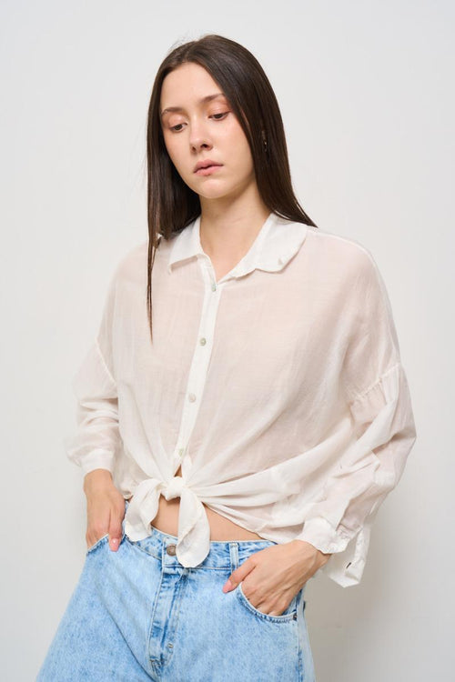 Camicia donna leggera bianca - 2