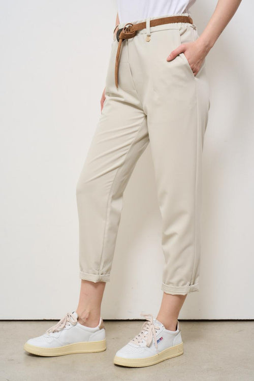 Pantalone donna skinny panna - 2