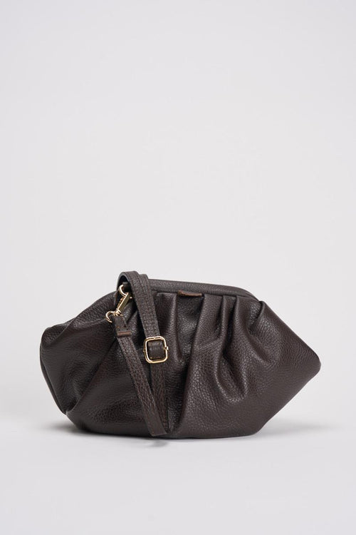 Borsa donna in pelle martellata testa di moro