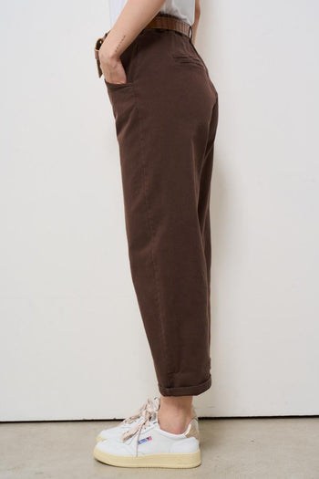 Jeans donna in denim marrone - 3