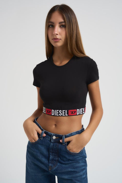 Top donna cropped Irma-d-core nero - 2